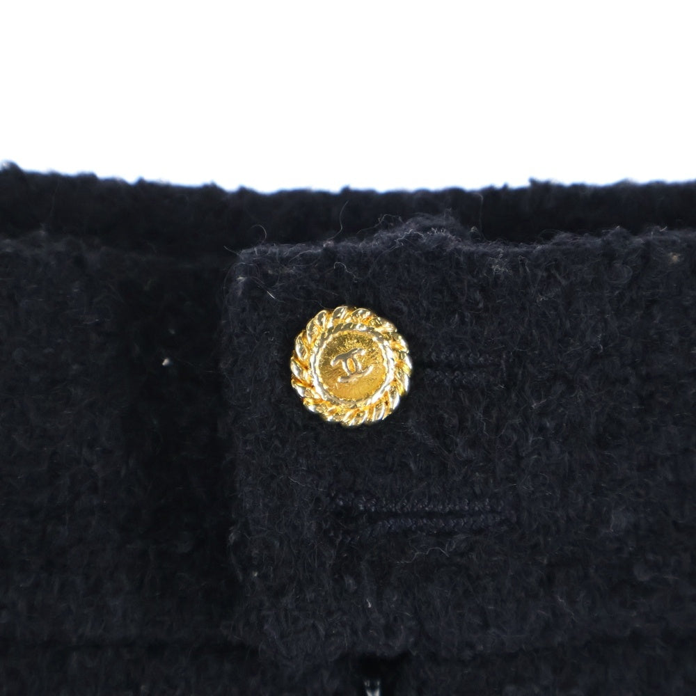 CHANEL(シャネル) ココボタン モヘア スカート ブラック