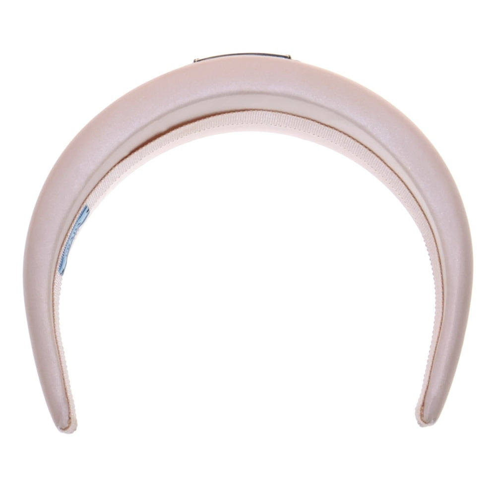 PRADA(プラダ) カチューシャ トライアングルロゴ ピンク ナイロン ヘアアクセサリー 1IH016