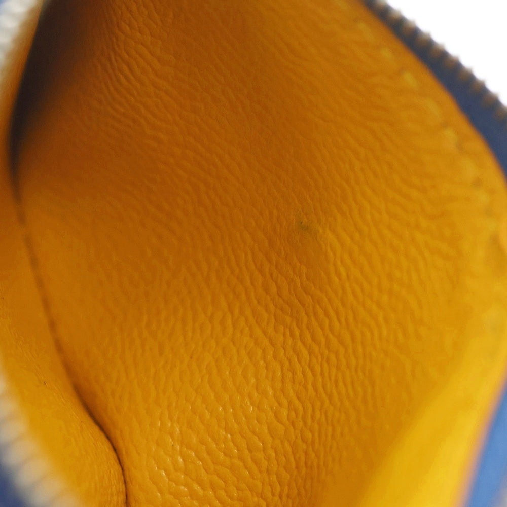 GOYARD(ゴヤール) サン ガブリエル 3つ折り財布 コンパクトウォレット コインケース ブルー レザー シルバー金具