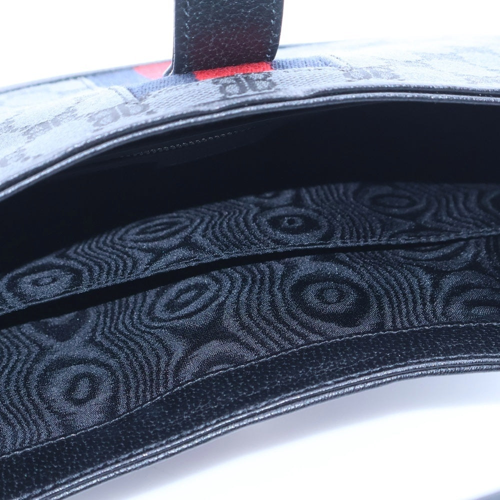 BALENCIAGA(バレンシアガ) ×グッチ ザ ハッカープロジェクト ジャッキー1961 ワンショルダーバッグ ブラック キャンバス×レザー 680118