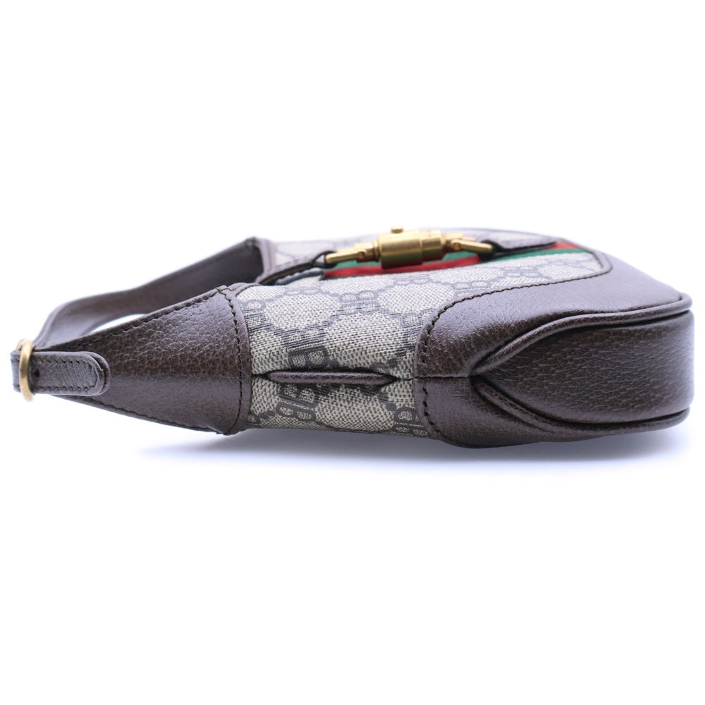 BALENCIAGA(バレンシアガ) ×グッチ ザ ハッカープロジェクト ジャッキー1961 ワンショルダーバッグ ベージュ PVC×レザー 680132