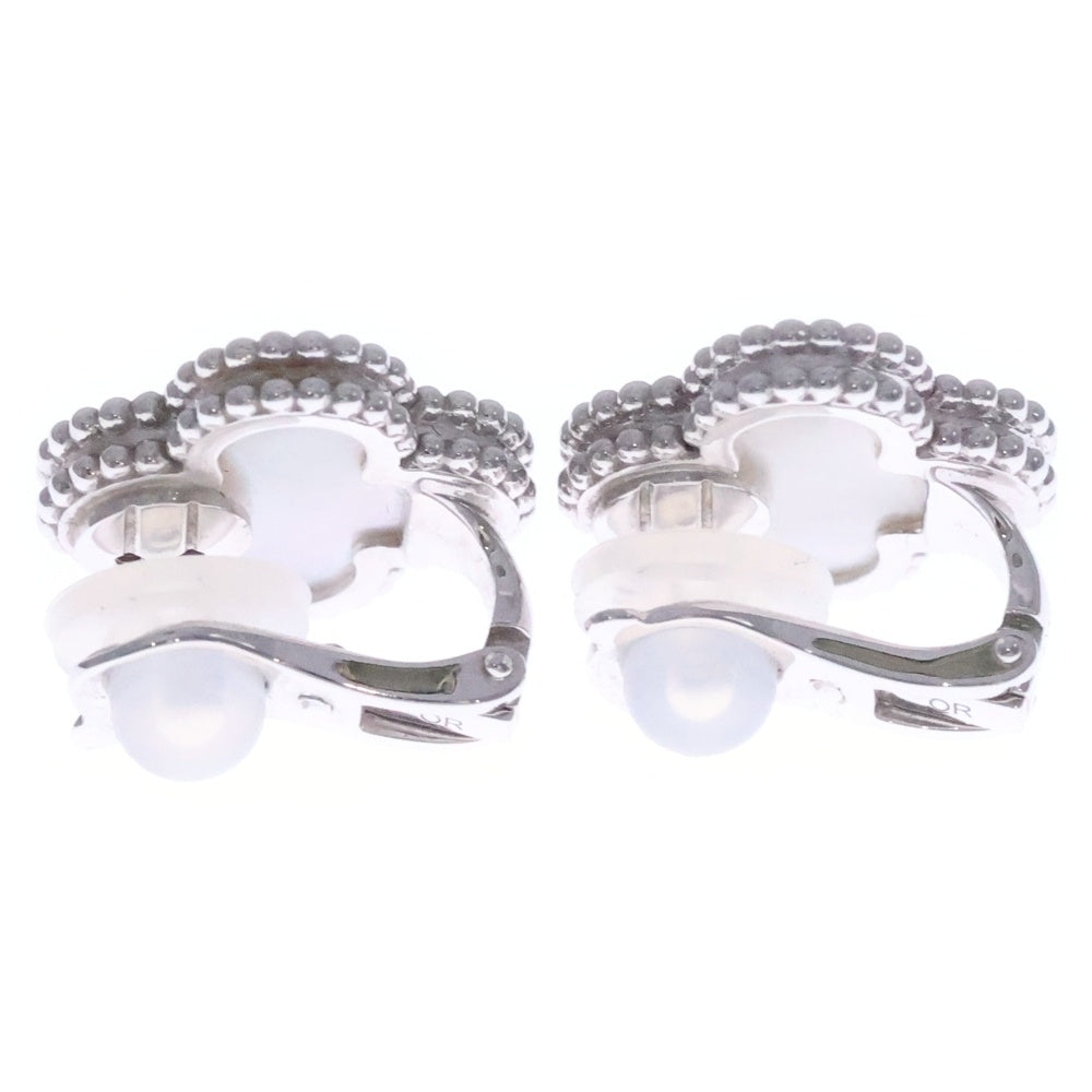 Van Cleef & Arpels(ヴァンクリーフアンドアーペル) ヴィンテージアルハンブラ マザーオブパール イヤリング ホワイトゴールド K18WG VCARF48600 ジュエリー