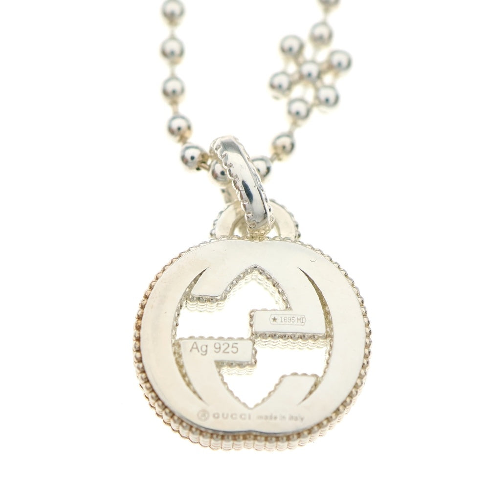 GUCCI(グッチ) インターロッキングG フラワーチェーン ネックレス ペンダント チェーン シルバー SV925 479221