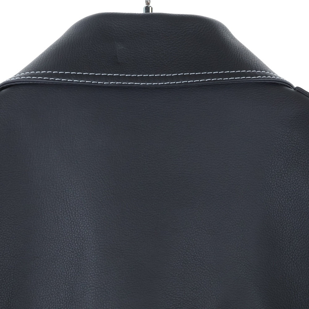 LOUIS VUITTON(ルイヴィトン) 23SS LV Frequency Chic Leather Blouson フリークエンシー シック モノグラム 刺繍 レザーブルゾン ジャケット ブラック RM2319 VN6 HOL10E