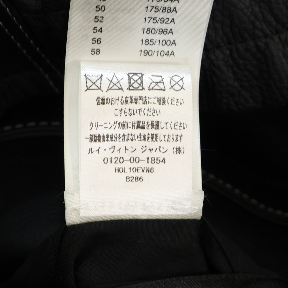 LOUIS VUITTON(ルイヴィトン) 23SS LV Frequency Chic Leather Blouson フリークエンシー シック モノグラム 刺繍 レザーブルゾン ジャケット ブラック RM2319 VN6 HOL10E