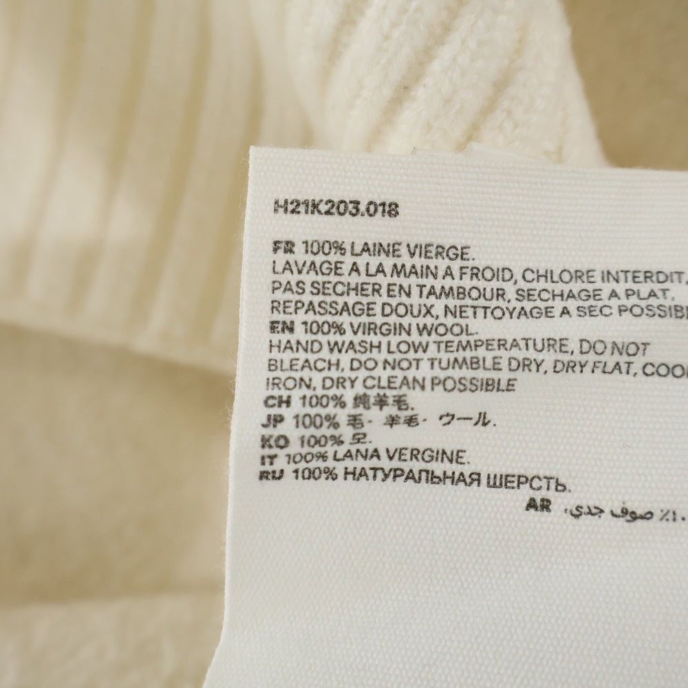 ami paris(アミパリス) 21AW Ami de Coeur アミ ドゥ クール ロゴジャガード タートルネック プルオーバー 長袖ニット セーター ホワイト H21K203.018