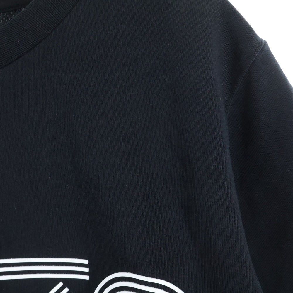 KENZO(ケンゾー) ロゴプリント メッシュ切り替え クルーネック 半袖Tシャツ カットソー ブラック FA52TS617986 レディース