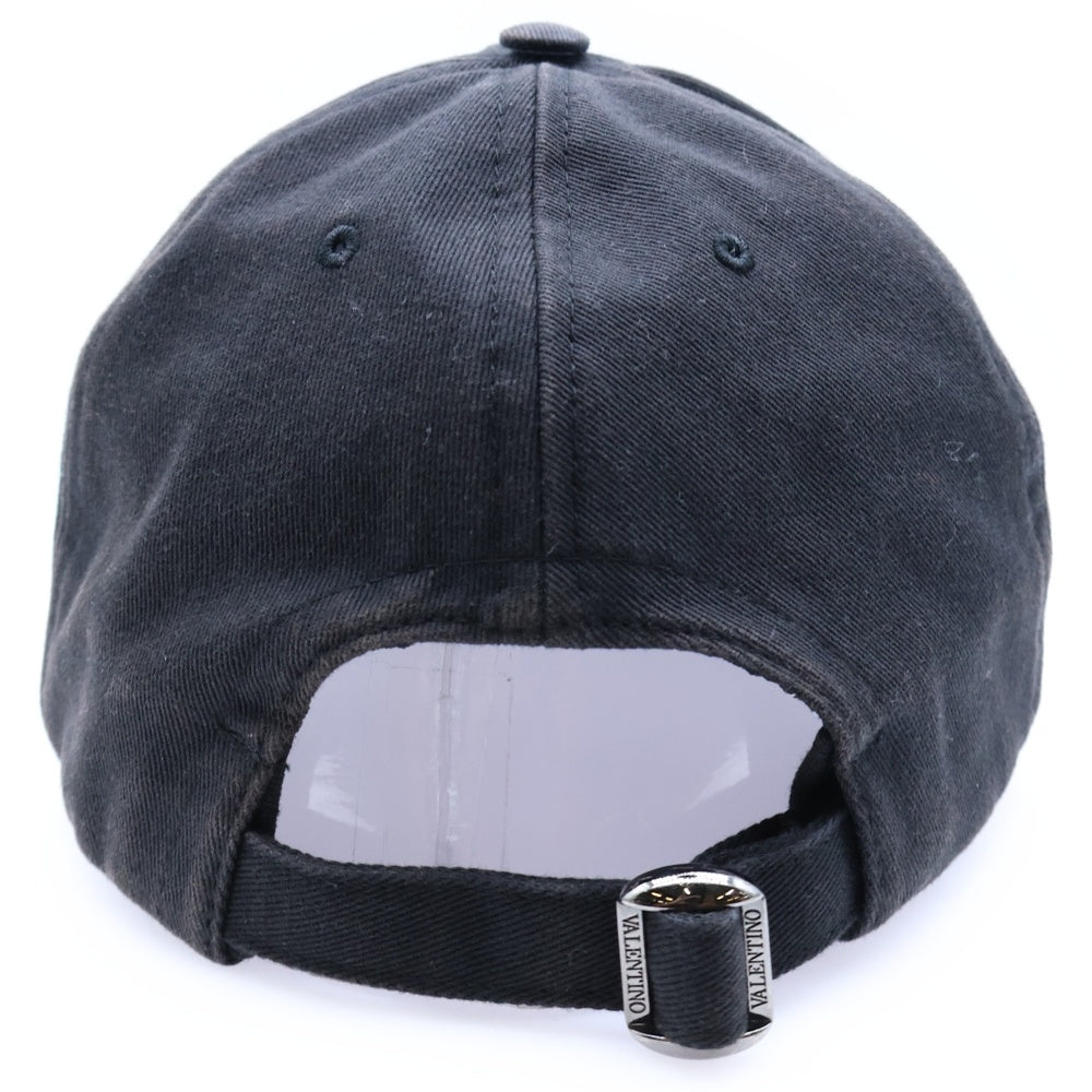 VALENTINO(ヴァレンティノ) Vロゴ 刺繍 ベースボールキャップ ブラック XY2HDA10BDL