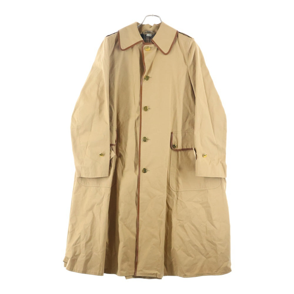GUCCI(グッチ) 20SS LIGHT COTTON TRENCH COAT オーバーサイズコットンチノレザー切替ロングコート 620802 Z8AI0