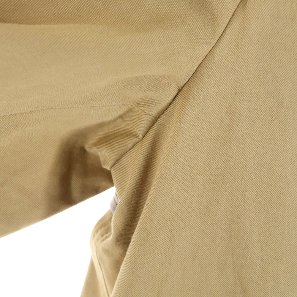 GUCCI(グッチ) 20SS LIGHT COTTON TRENCH COAT オーバーサイズコットンチノレザー切替ロングコート 620802 Z8AI0