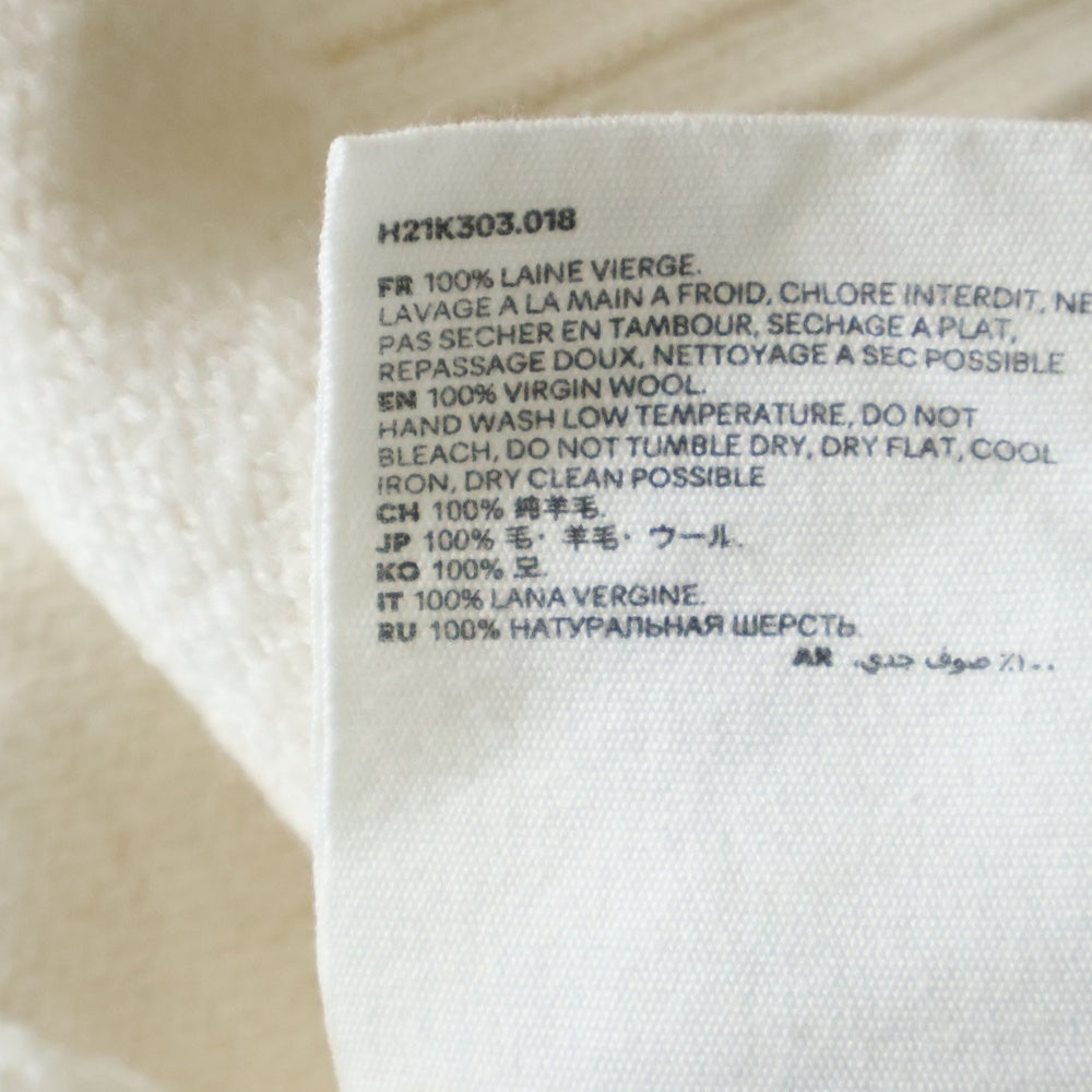 ami paris(アミパリス) Ami de Coeur アミ ドゥ クール ハートロゴジャガード ウール ニット カーディガン ホワイト H21K303.018