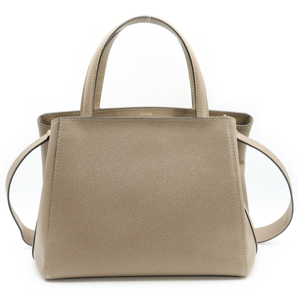 Valextra(ヴァレクストラ) トリエンナーレ スモール 2wayハンドバッグ ショルダーバッグ ベージュ レザー