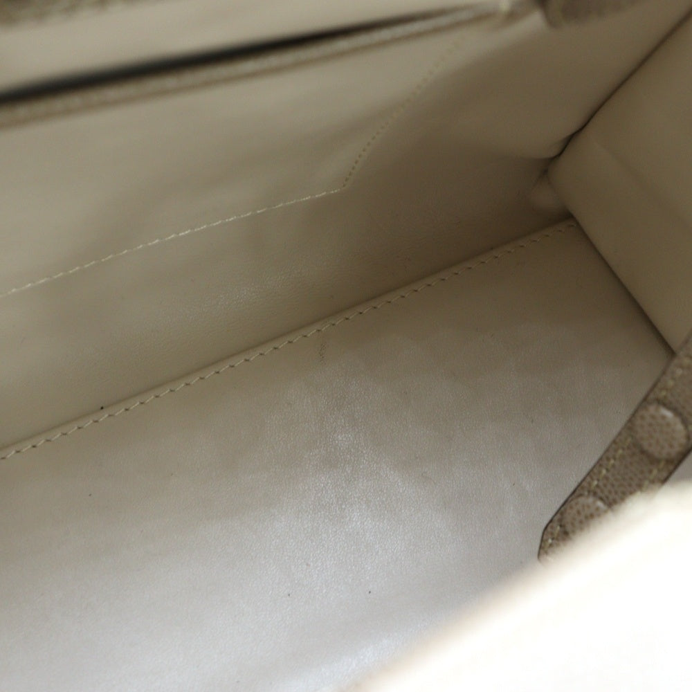 Valextra(ヴァレクストラ) トリエンナーレ スモール 2wayハンドバッグ ショルダーバッグ ベージュ レザー