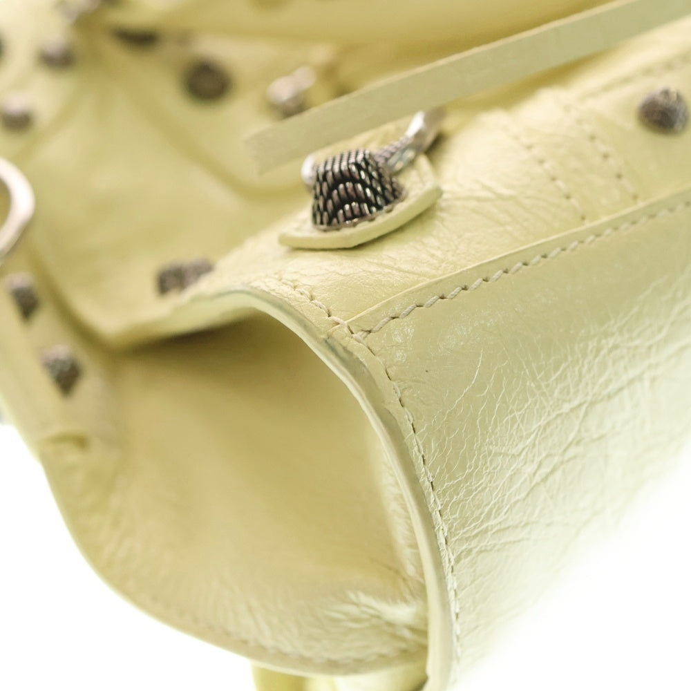 BALENCIAGA(バレンシアガ) ネオ カゴール XS 2WAYバッグ ハンドバッグ ショルダーバッグ ミニバッグ ライトイエロー レザー 700940 シルバー金具