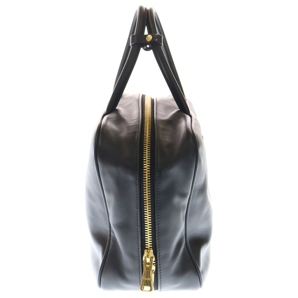 miumiu(ミュウミュウ) トップハンドル ボー ハンドバッグ ブラック レザー 5BB117 ゴールド金具