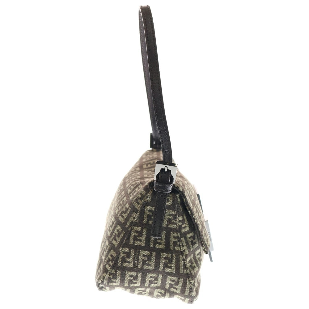FENDI(フェンディ) ズッキーノ マンマバケット ワンショルダーバッグ ハンドバッグ キャンバス×レザー ベージュ×ブラウン 8BR180 シルバー金具