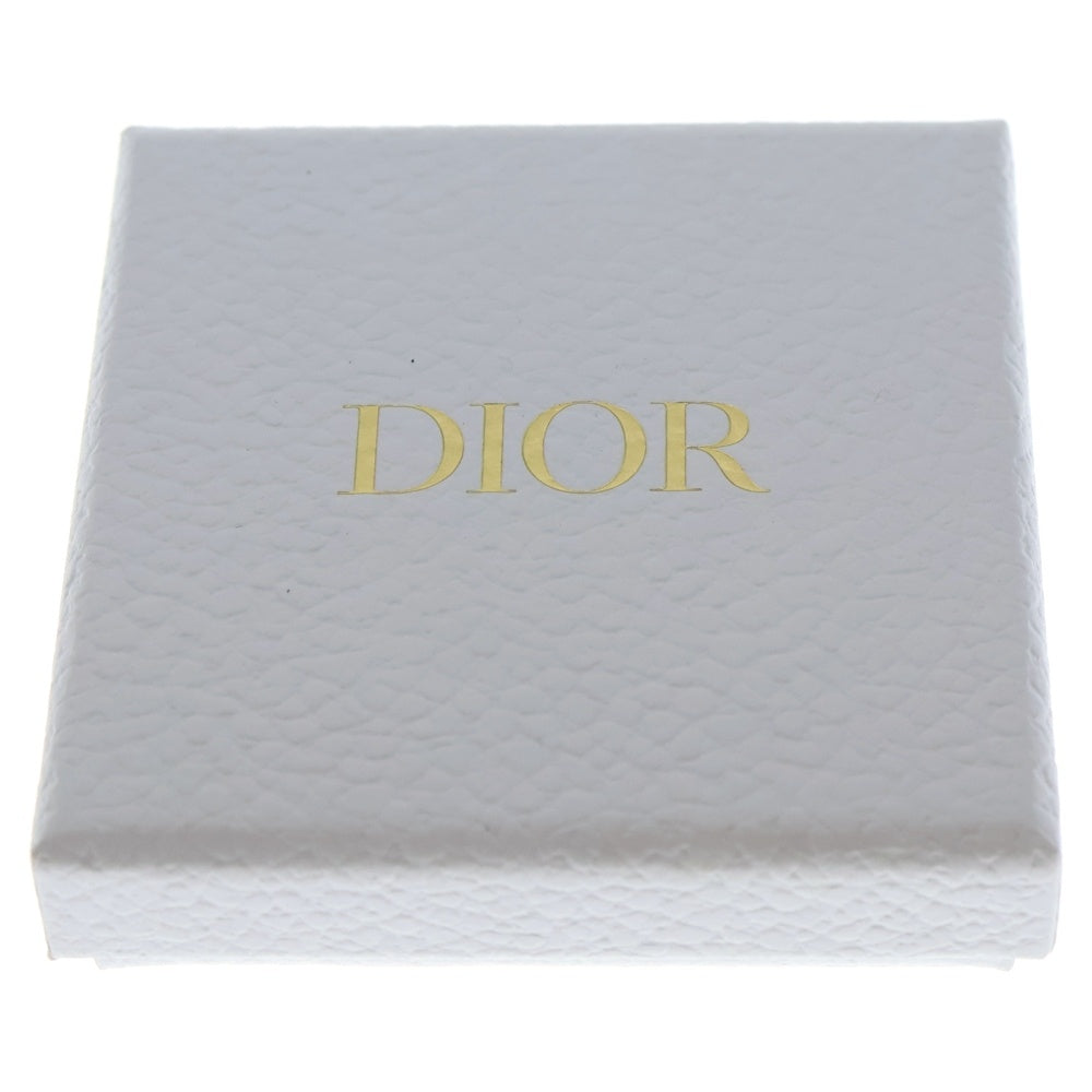 Christian Dior(クリスチャンディオール) トライバル ロゴピアス ゴールド ラインストーン×パール