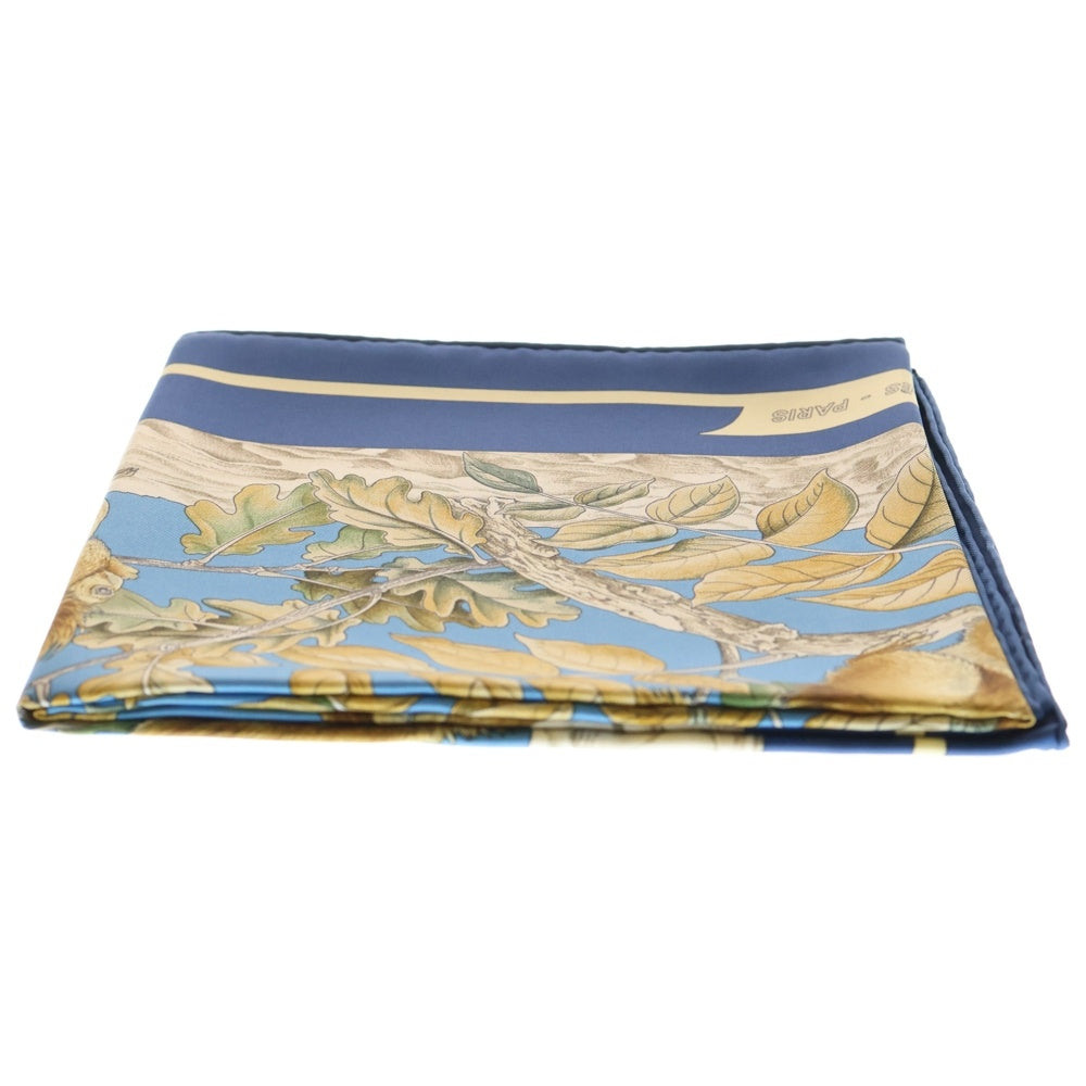 HERMES(エルメス) カレ90 CASSE NOISETTE くるみ割り スカーフ ブルー×ブラウン