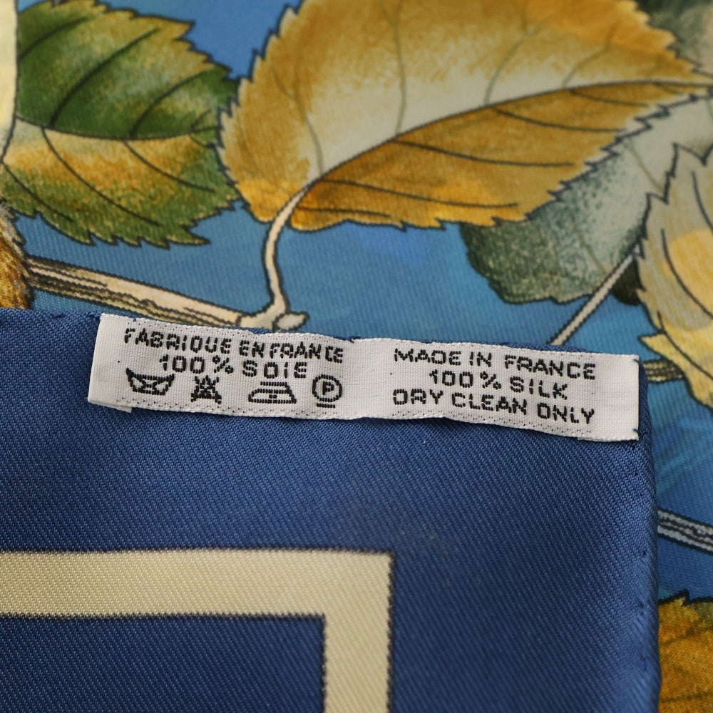 HERMES(エルメス) カレ90 CASSE NOISETTE くるみ割り スカーフ ブルー×ブラウン