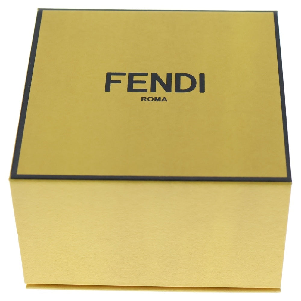 FENDI(フェンディ) オーロック ロゴ ラインストーン ネックレス ペンダント チェーン シルバー