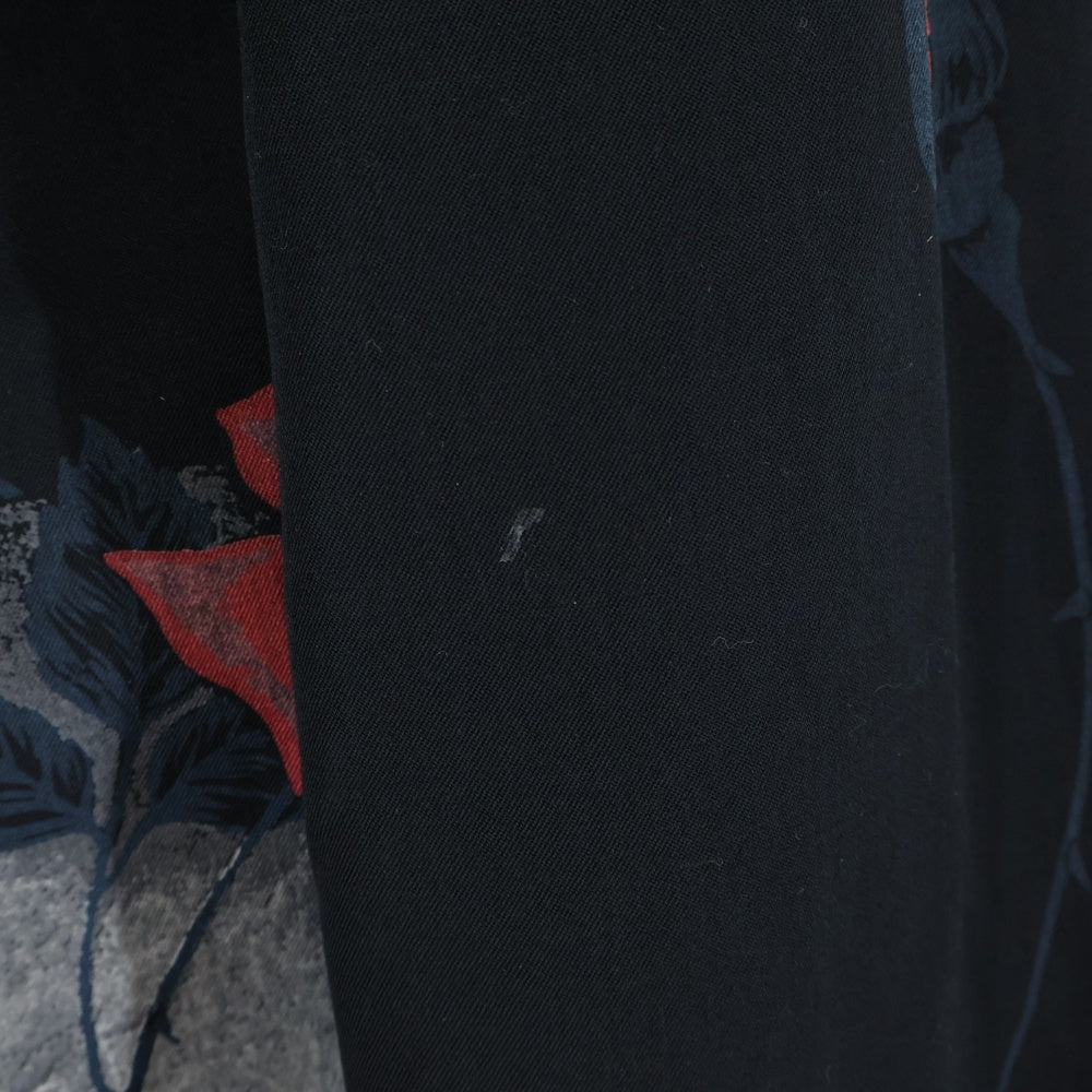 Yohji Yamamoto(ヨウジヤマモト) 18SS 復刻 スカルローズテーラードジャケット ウール×キュプラ レッド/ブラック HW-J69-106