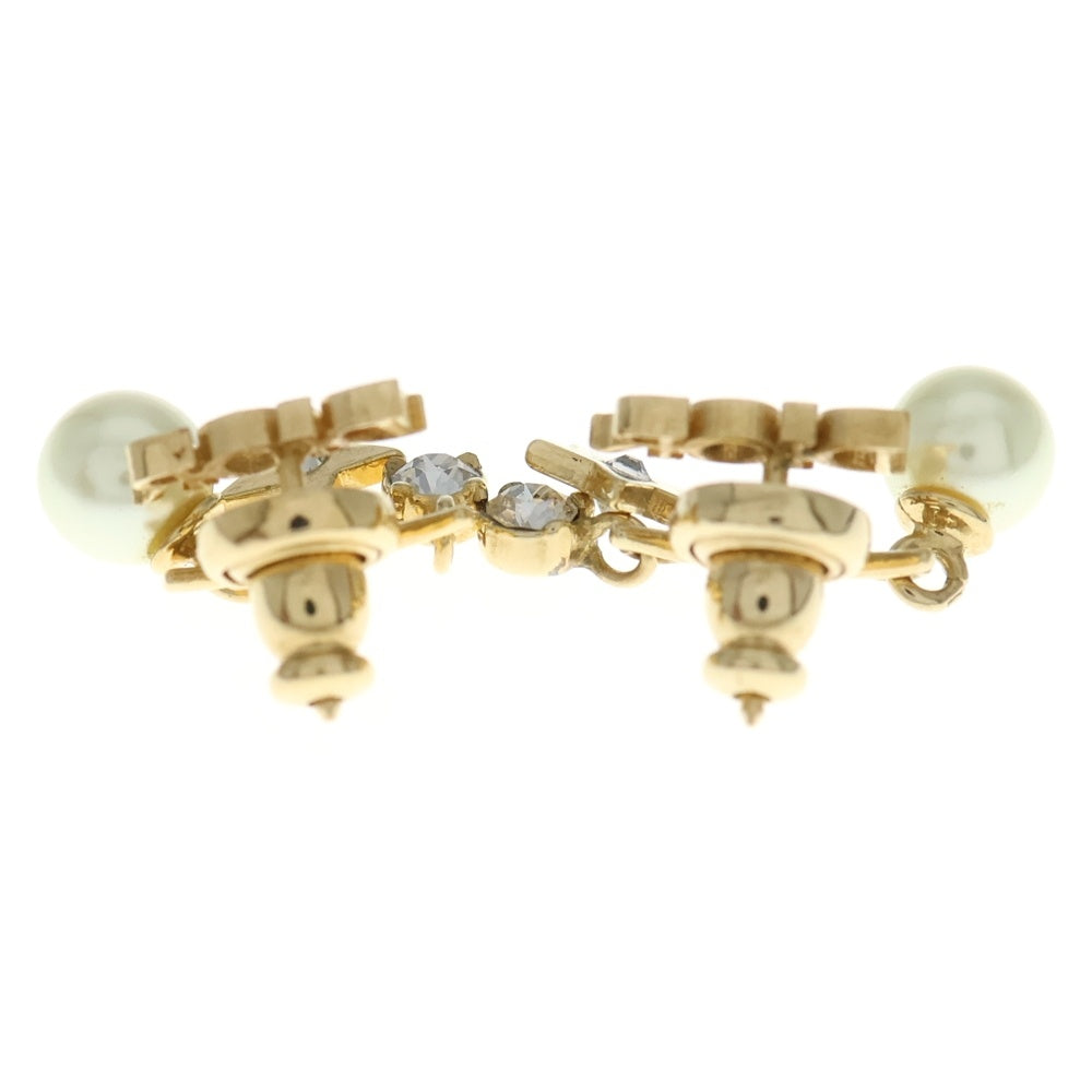 Christian Dior(クリスチャンディオール) ディオレボリューション ピアス ラインストーン×フェイクパール ゴールド GP