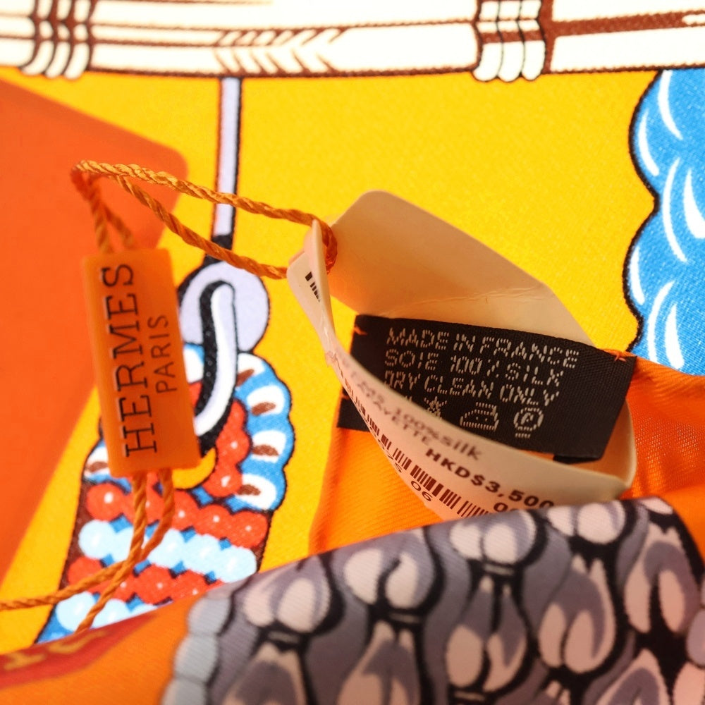 HERMES(エルメス) カレ90 ベルトと紐 シルクスカーフ ブルー