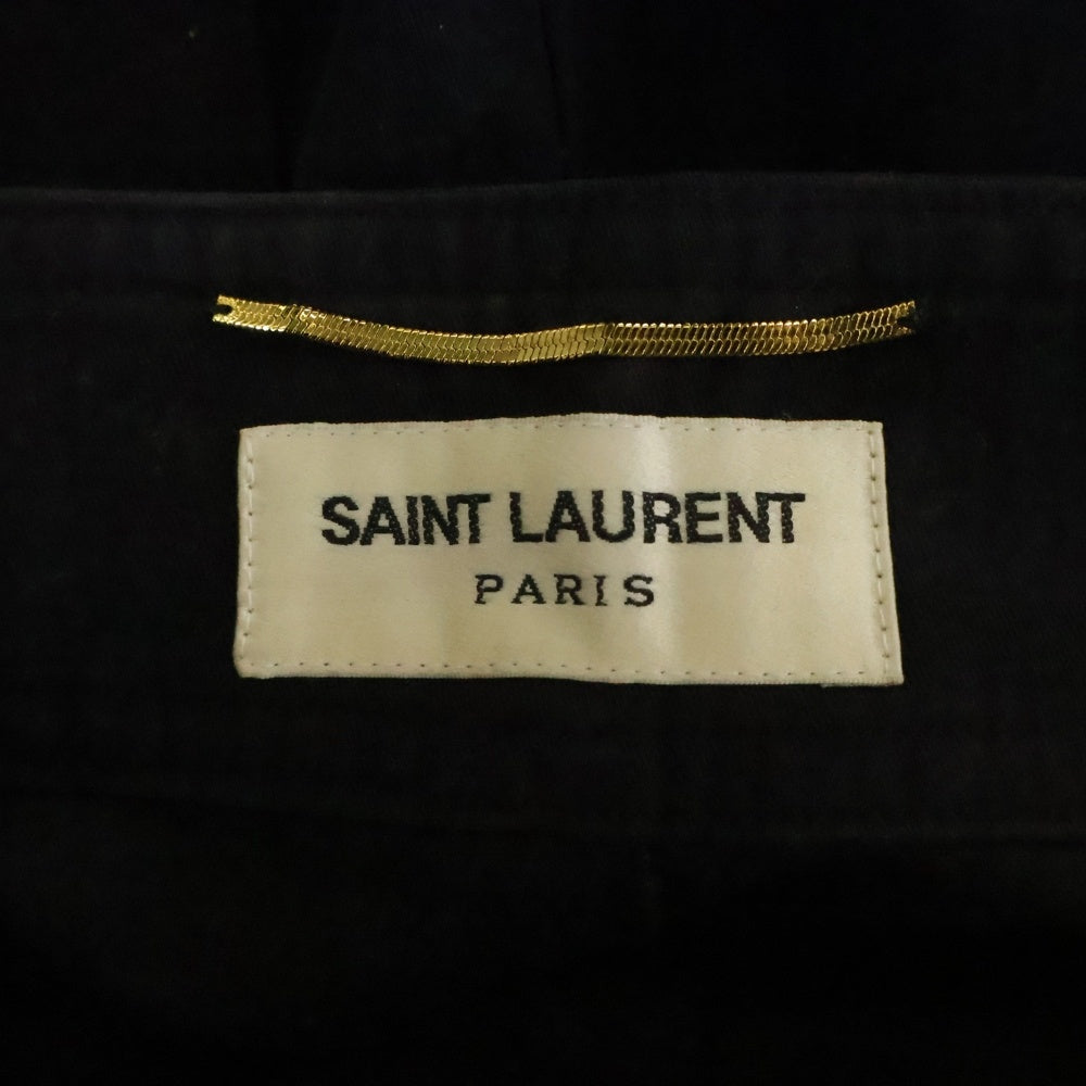 SAINT LAURENT PARIS(サンローランパリ) ベルトループ付コットンデニムタイトスカート ブラック 489412 Y094R