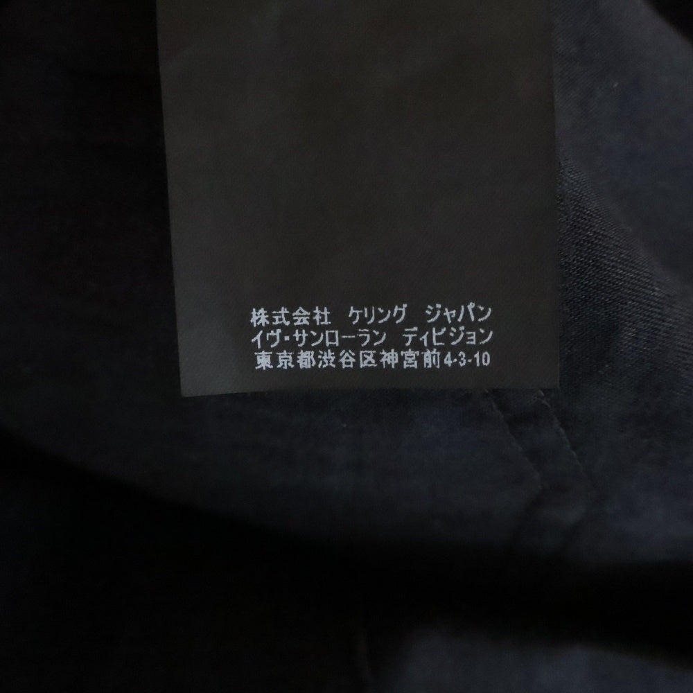 SAINT LAURENT PARIS(サンローランパリ) ベルトループ付コットンデニムタイトスカート ブラック 489412 Y094R