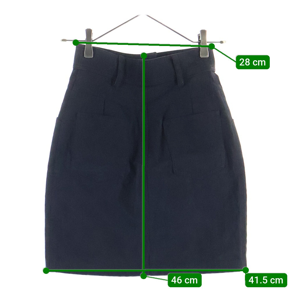 SAINT LAURENT PARIS(サンローランパリ) ベルトループ付コットンデニムタイトスカート ブラック 489412 Y094R