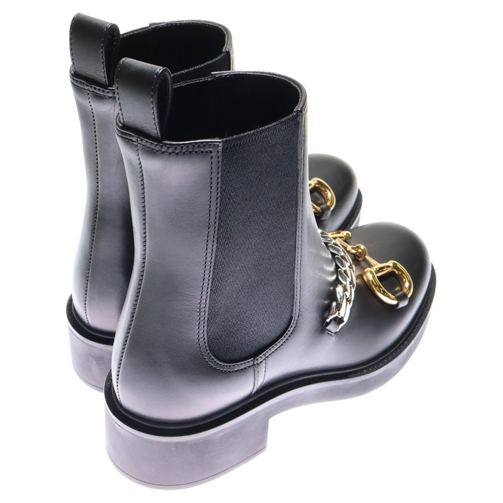 グッチ Gucci ggブーツ ブーティー ブラック　レザー GUCCI（グッチ） ショートブーツ 750538 17K00 レディース ロゴ