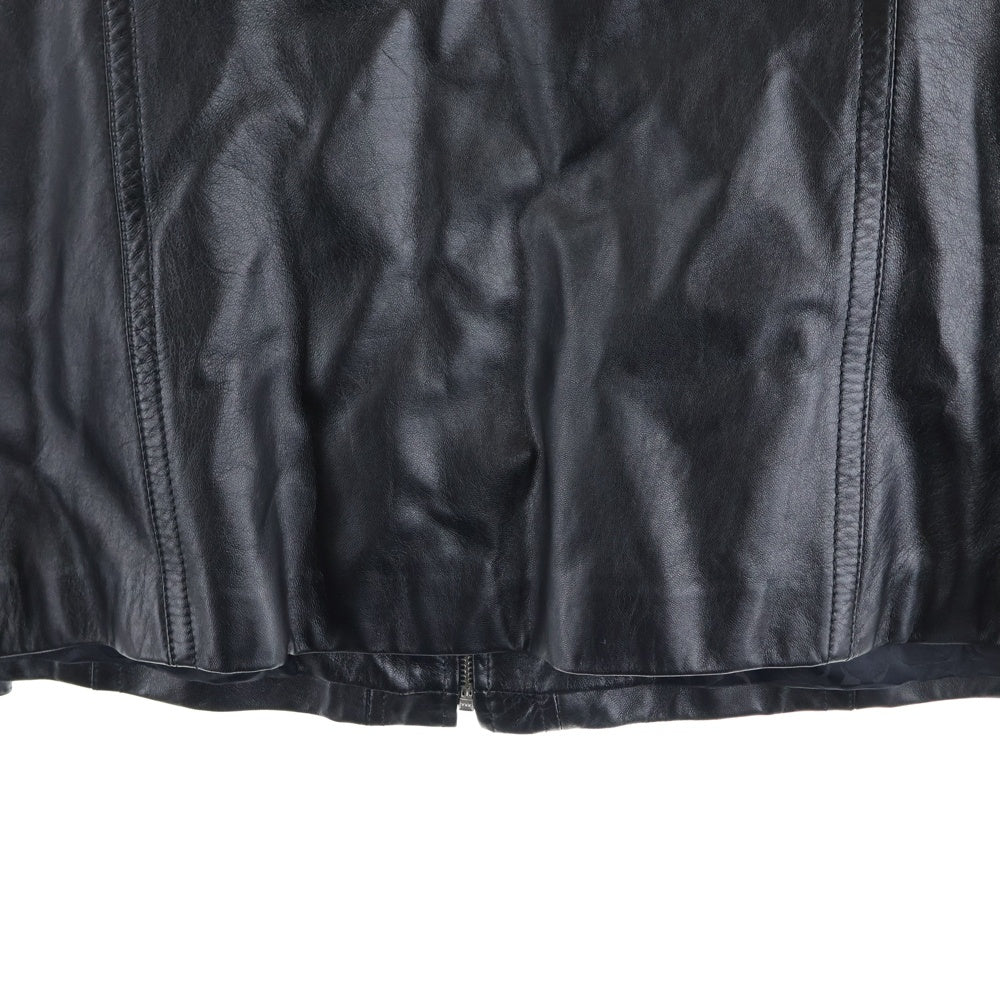 COACH(コーチ) 裏地シグネチャーロゴ総柄 ラムスキン レザー ジップ