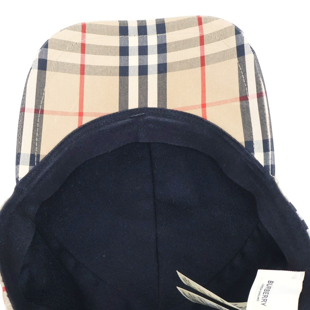 BURBERRY(バーバリー) TBモノグラム ヴィンテージチェック キャップ ベージュ コットン 帽子