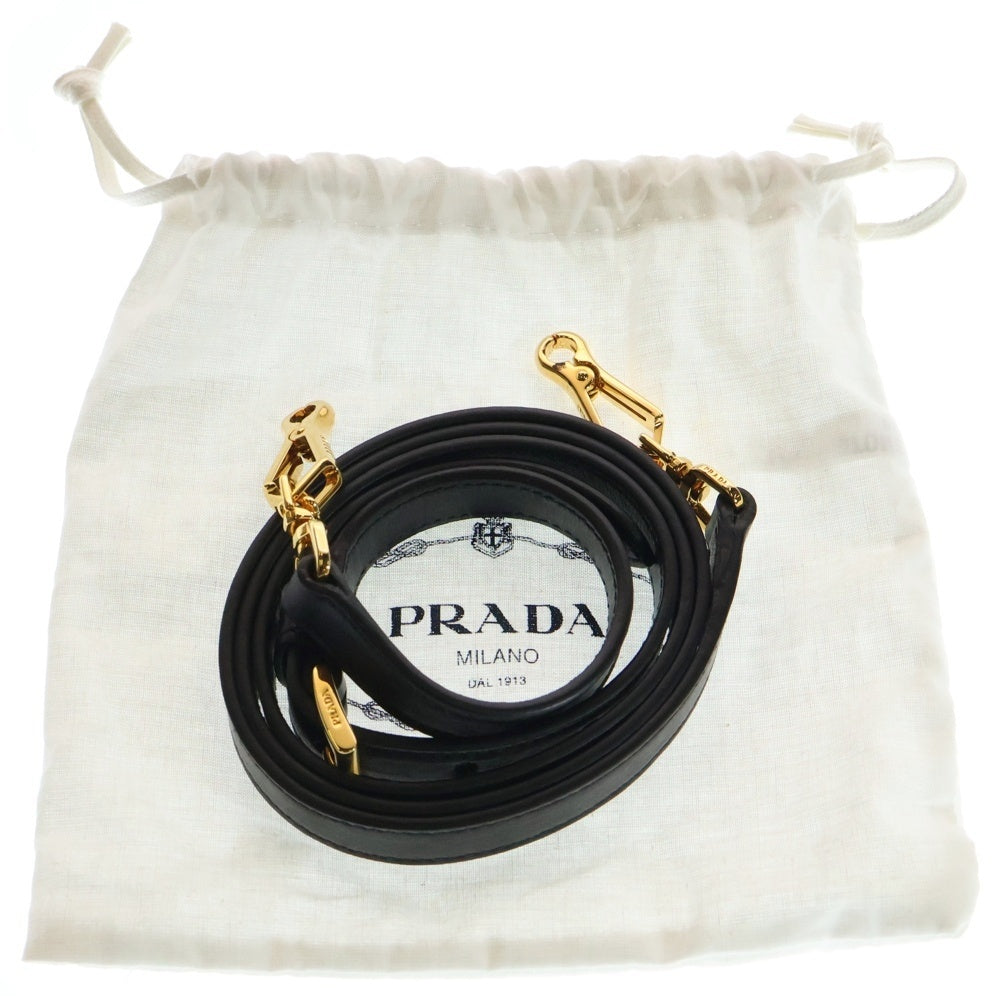 PRADA(プラダ) ビブリオテーク 2WAYバッグ ハンドバッグ ショルダーバッグ ブラック レザー 1BA049 ゴールド金具 レディース