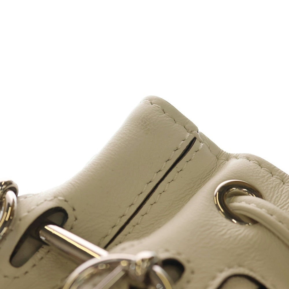 FENDI(フェンディ) モントレゾール ミニ ズッカ柄 ホワイト×ブラック レザー ショルダーバッグ 8BS010 レディース