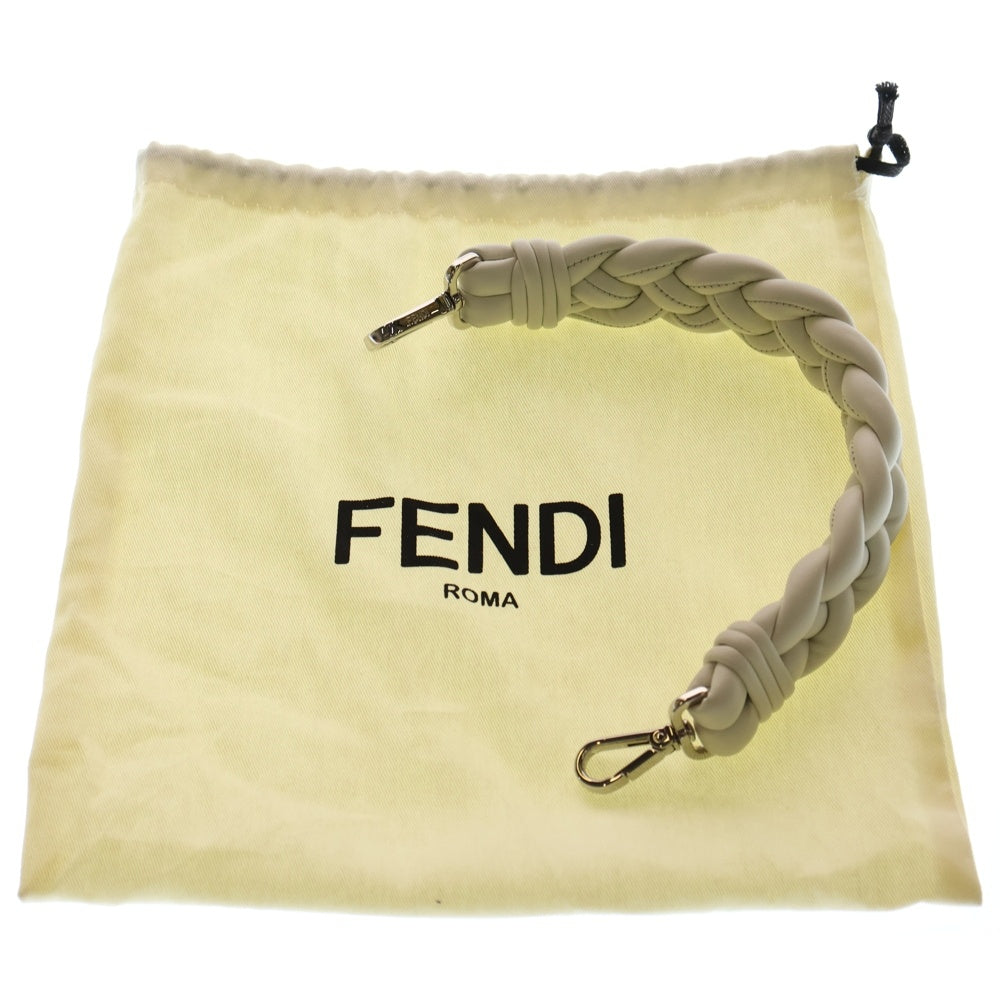 FENDI(フェンディ) モントレゾール ミニ ズッカ柄 ホワイト×ブラック レザー ショルダーバッグ 8BS010 レディース