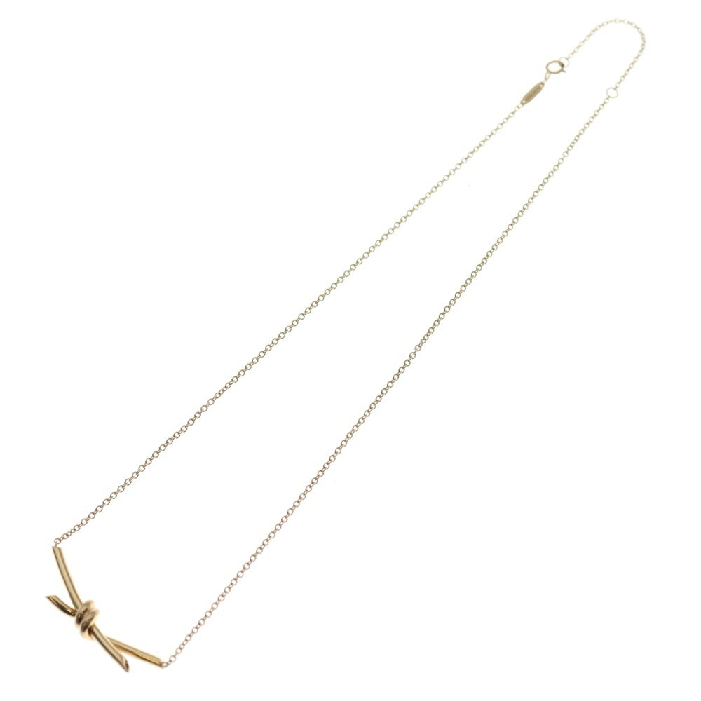 TIFFANY & Co.(ティファニー) ノット ネックレス Au750 K18 YG イエローゴールド ペンダント レディース