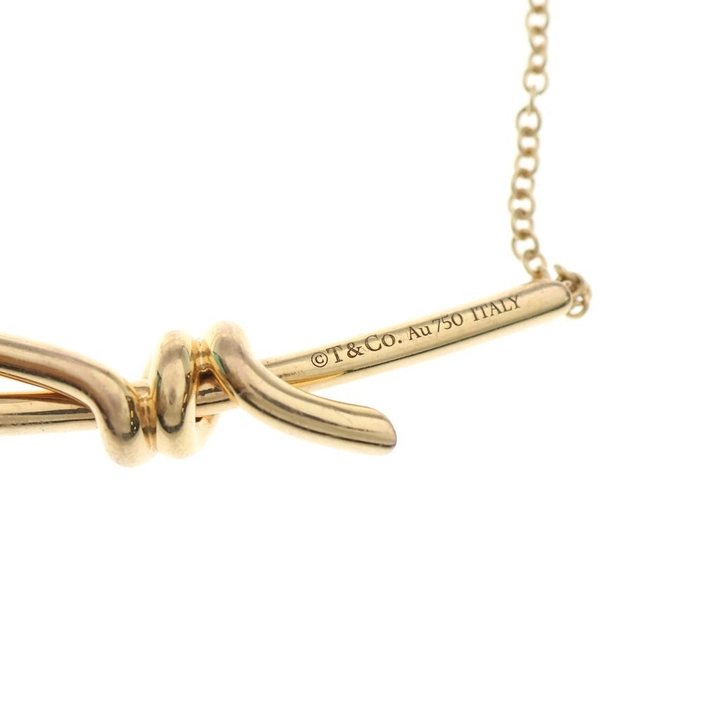 TIFFANY & Co.(ティファニー) ノット ネックレス Au750 K18 YG イエローゴールド ペンダント レディース