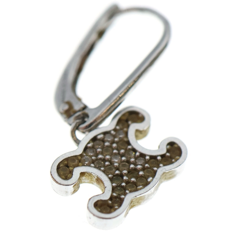 CELINE(セリーヌ) トリオンフ ラインストーン ピアス シルバー レディース