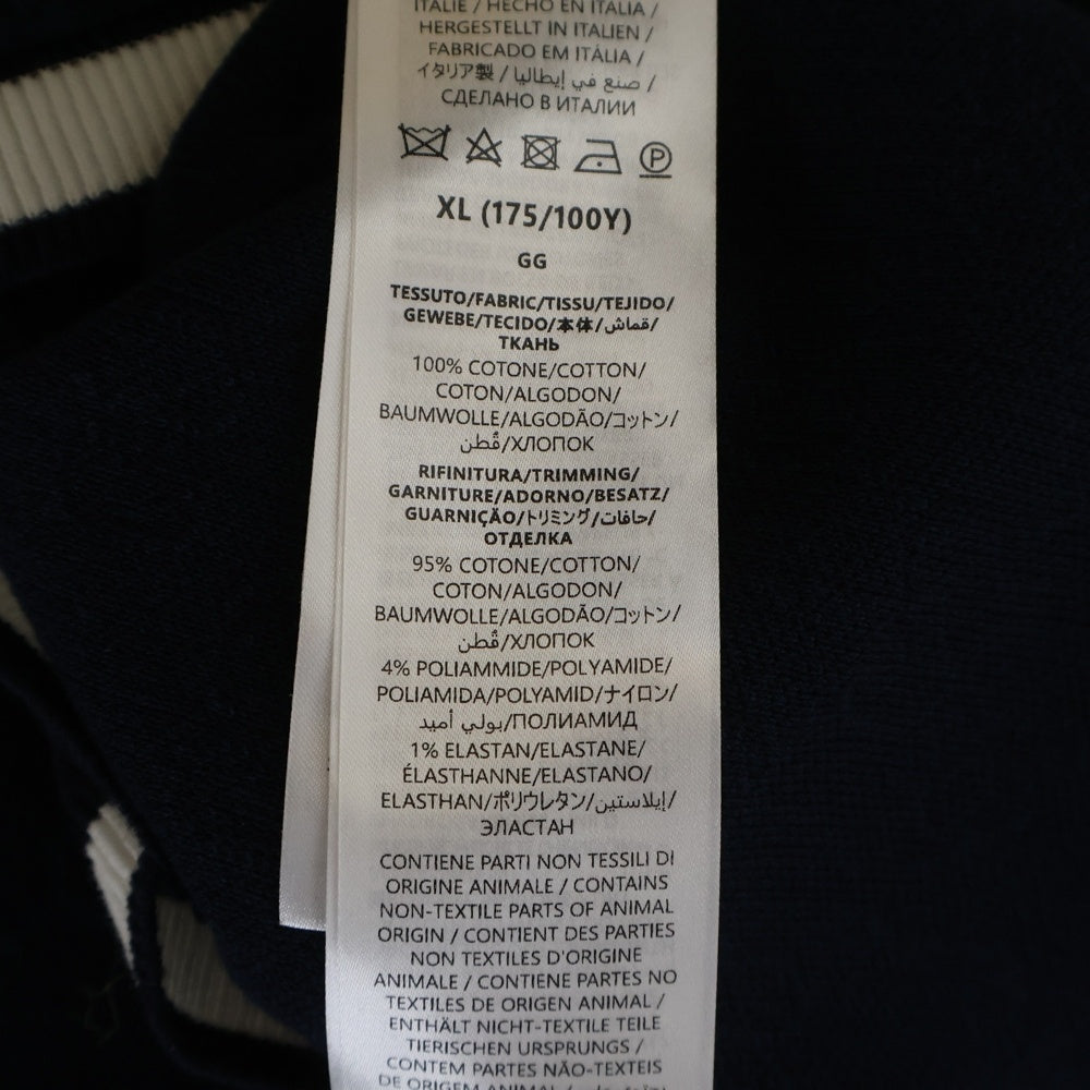 GUCCI(グッチ) GGファインコットン ジャガード 総柄 クルーネック 長袖カーディガン ネイビー 836304 レディース