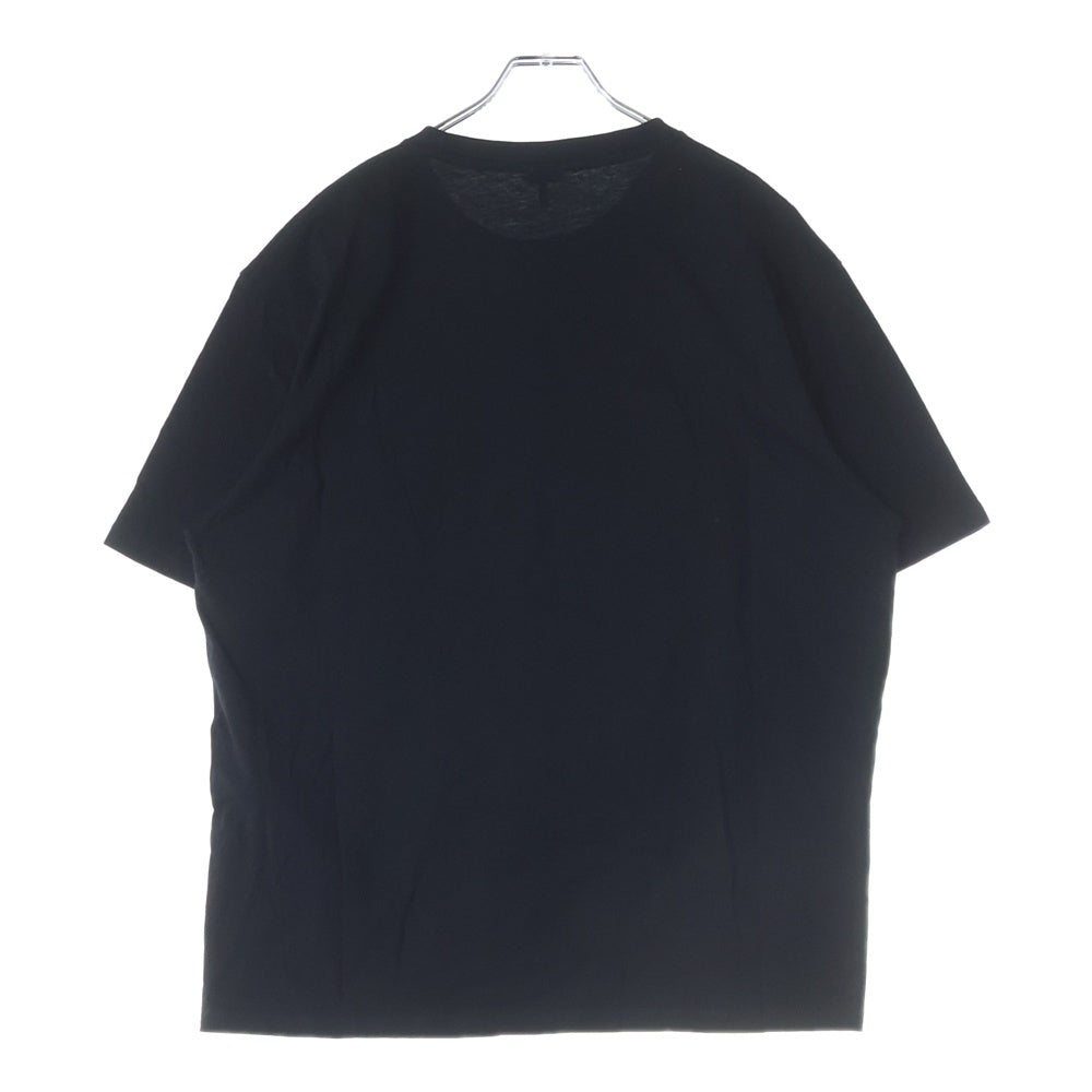LOEWE(ロエベ) マルチカラー ロゴ刺繍 クルーネック 半袖Tシャツ カットソー ブラック H526Y22XBF