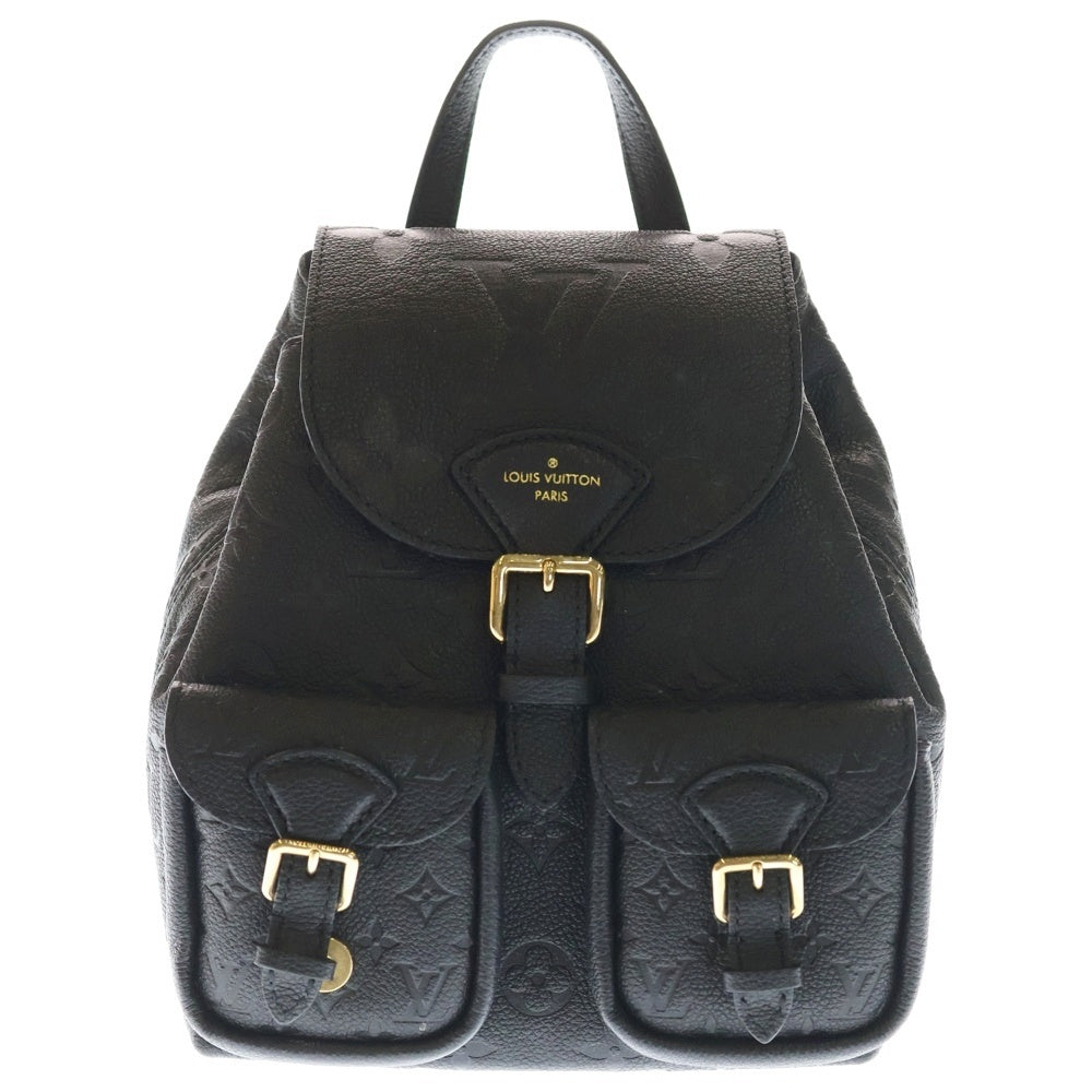 LOUIS VUITTON(ルイヴィトン) バックアップ モノグラム アンプラント レザー バックパック リュックサック ゴールド金具 ブラック M47072 レディース