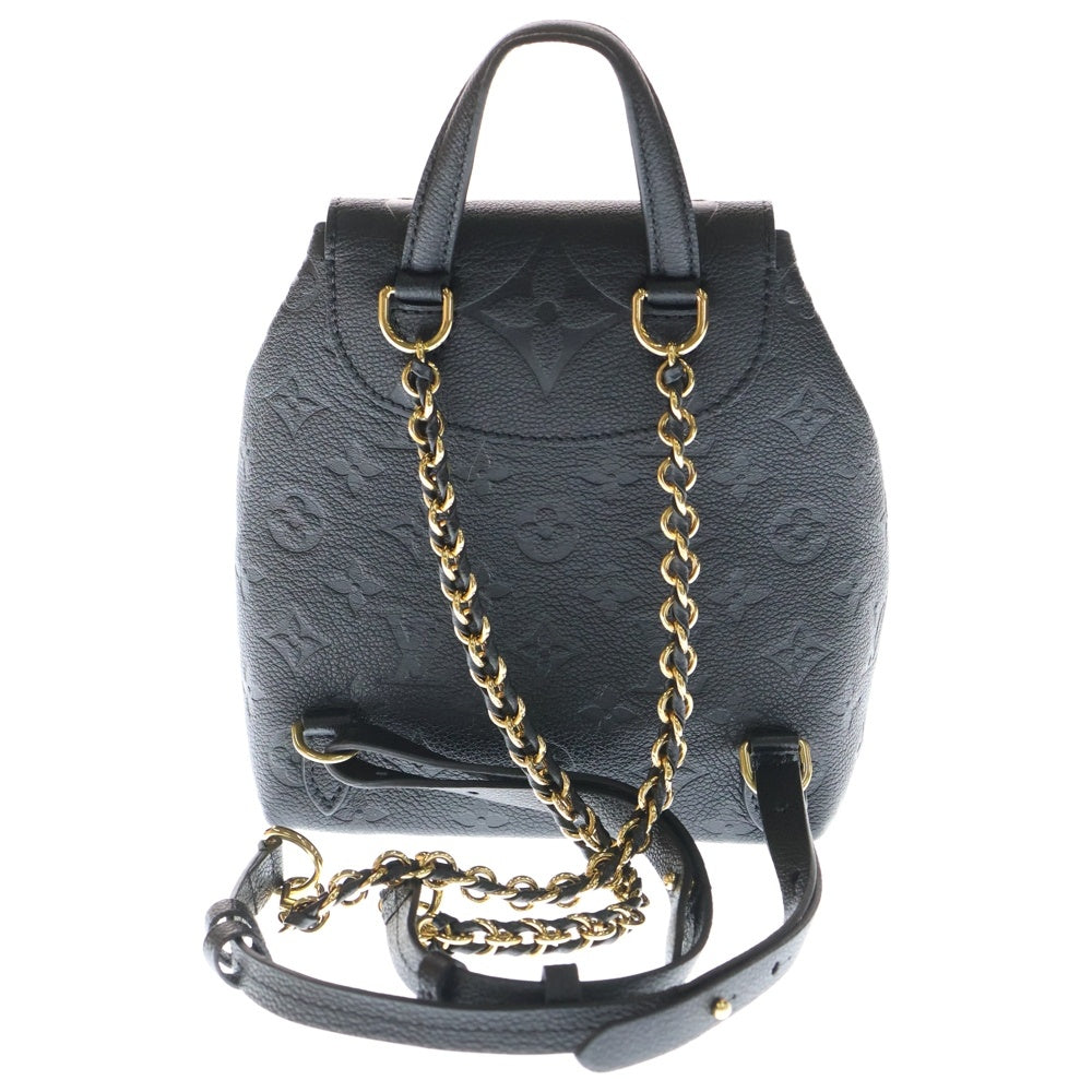 LOUIS VUITTON(ルイヴィトン) バックアップ モノグラム アンプラント レザー バックパック リュックサック ゴールド金具 ブラック M47072 レディース