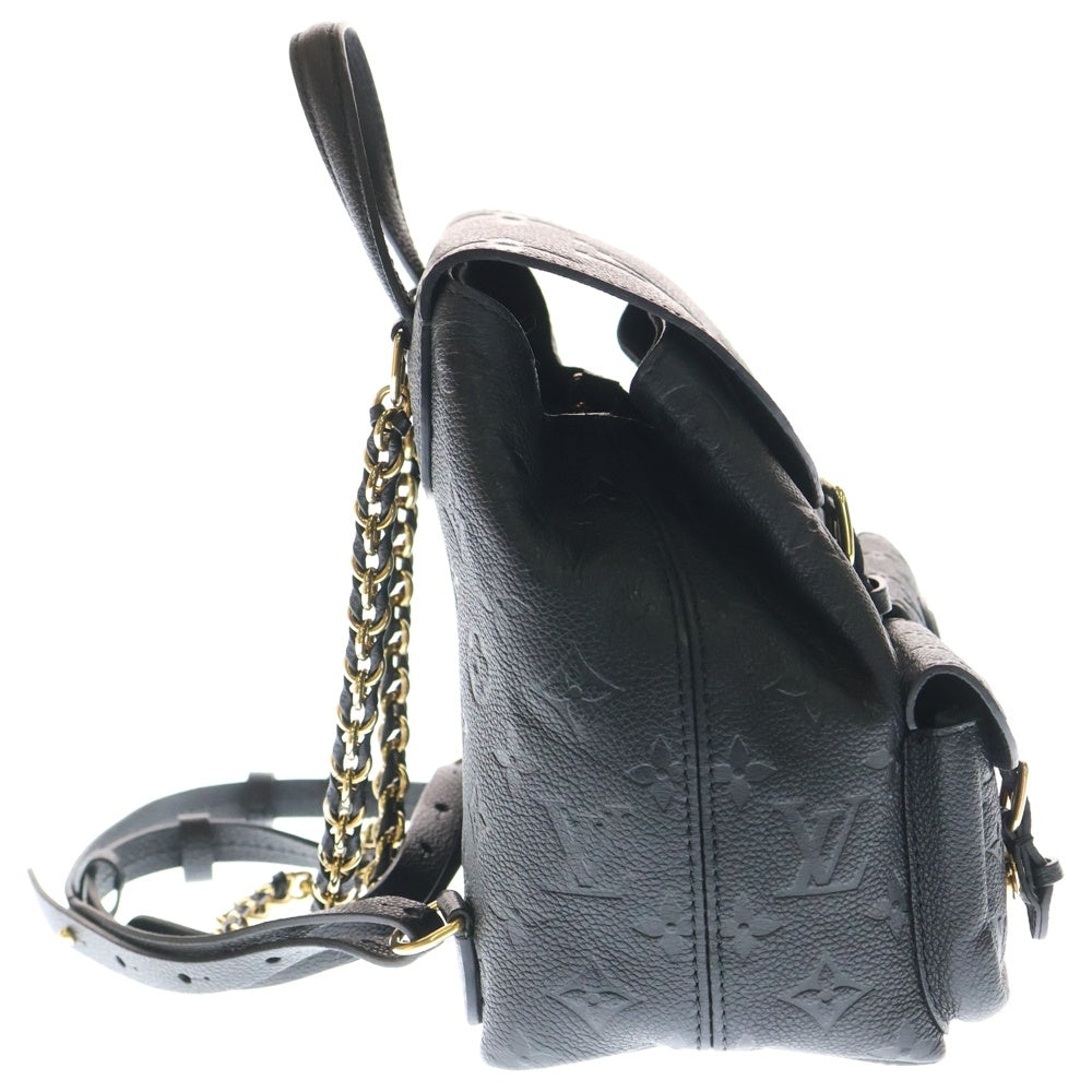 LOUIS VUITTON(ルイヴィトン) バックアップ モノグラム アンプラント レザー バックパック リュックサック ゴールド金具 ブラック M47072 レディース