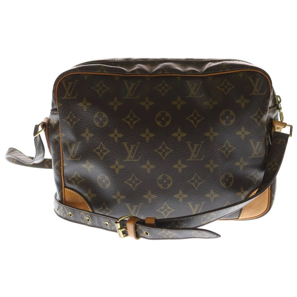 LOUIS VUITTON(ルイヴィトン) モノグラム ナイル ショルダーバッグ ブラウン レザー×PVC M45244 ゴールド金具