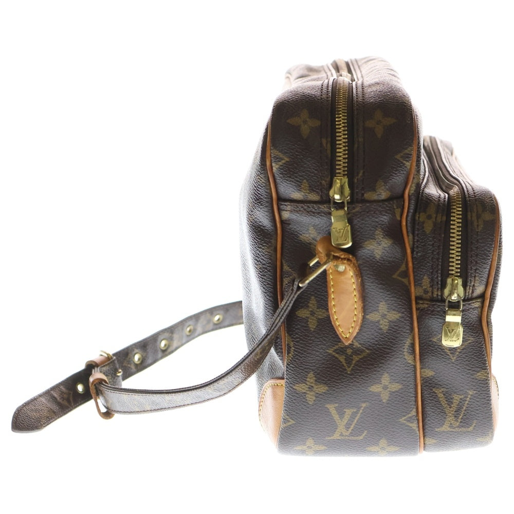 LOUIS VUITTON(ルイヴィトン) モノグラム ナイル ショルダーバッグ ブラウン レザー×PVC M45244 ゴールド金具
