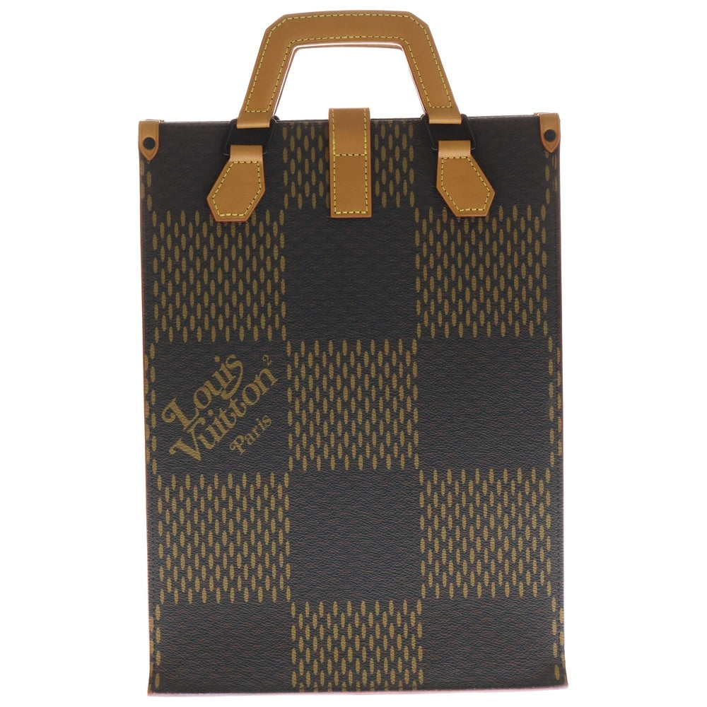 LOUIS VUITTON(ルイヴィトン) ×NIGO コラボ ダミエジャイアント ミニトートバッグ 2WAY レザーハンドバッグ ショルダーバッグ ブラウン N40355
