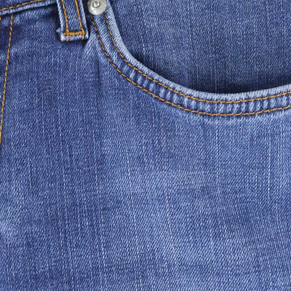 ROY ROGER'S(ロイ ロジャース) レザーロゴパッチ スリムスキニー ストレッチ ローライズ デニムパンツ ジーンズ インディゴ A23RRU235D0210028