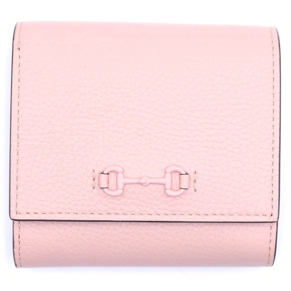 GUCCI(グッチ) ホースビット 二つ折り財布 ウォレット ピンク レザー 745981
