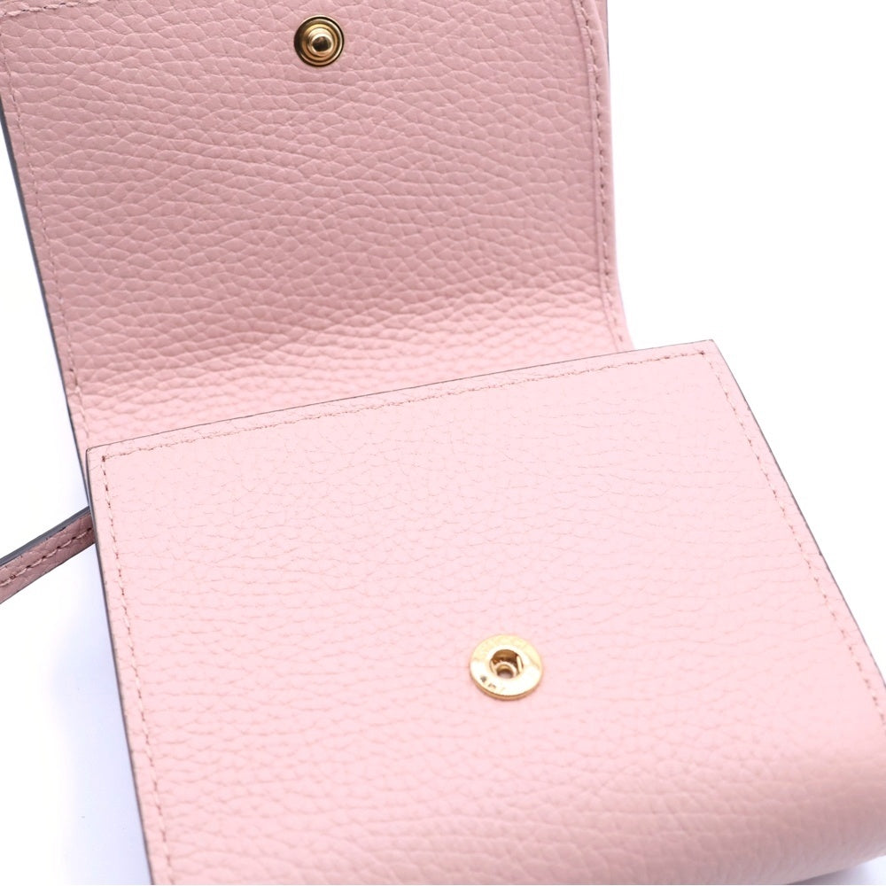 GUCCI(グッチ) ホースビット 二つ折り財布 ウォレット ピンク レザー 745981